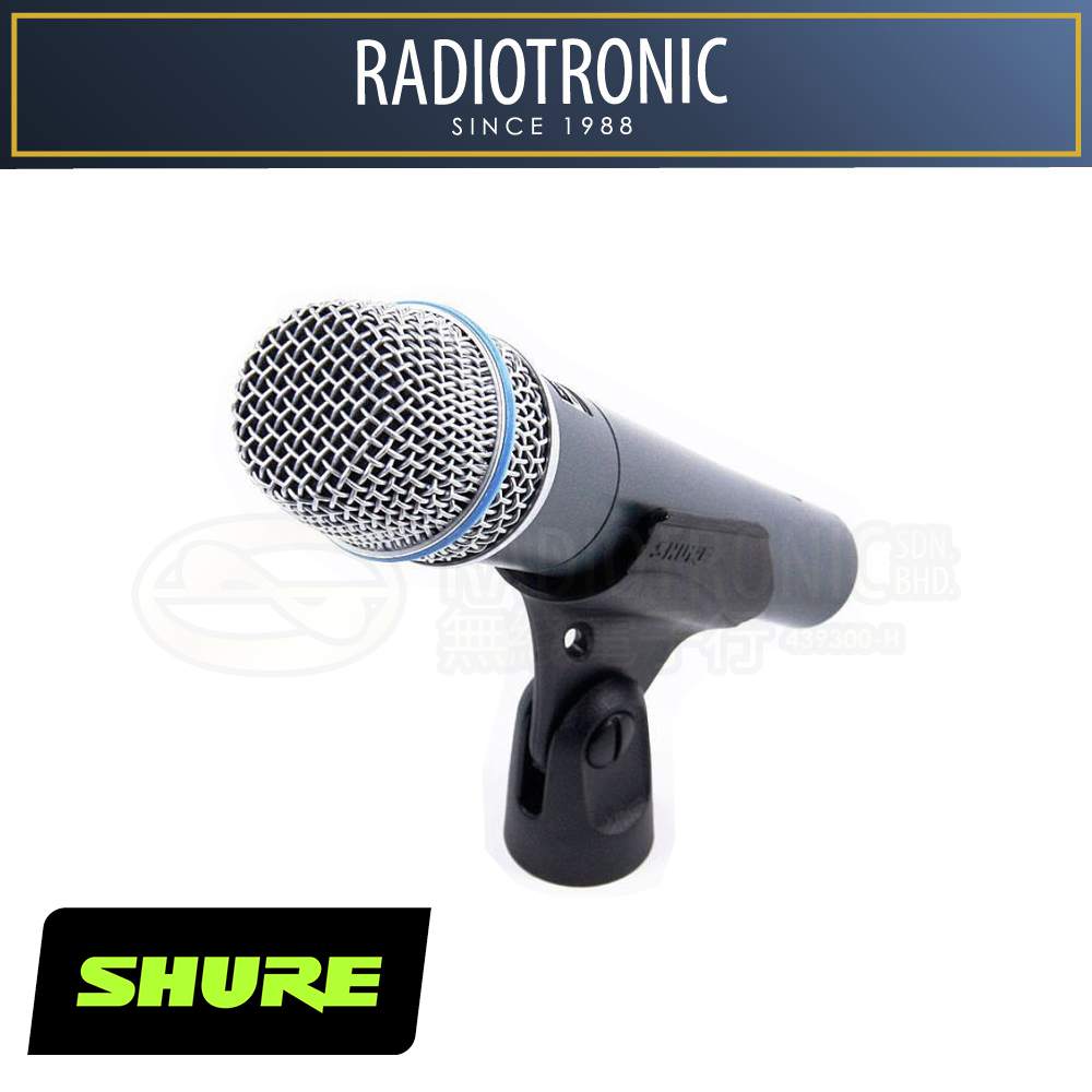 Shure Beta A Supercardioid Dynamic Instrument Microphone Radiotronic