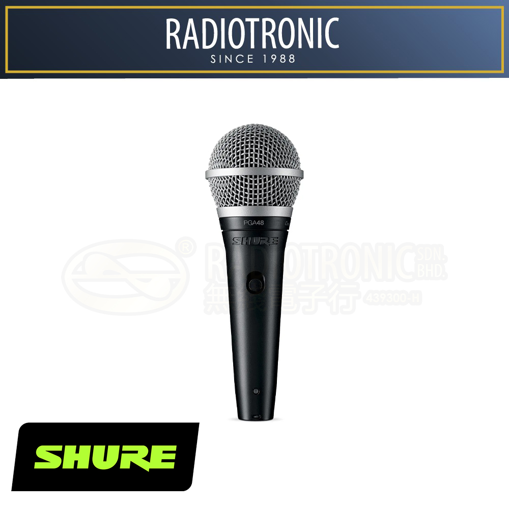 Shure PGA48 LC Cardioid Dynamic Vocal Microphone Radiotronic